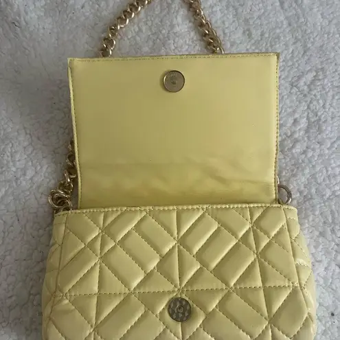 Boutique Yellow Quilted Chain Shoulder Bag