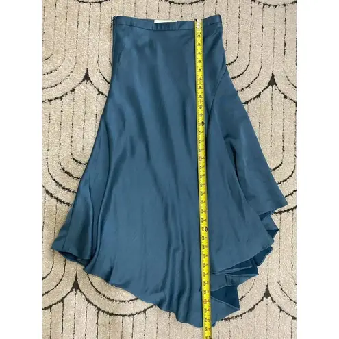 LANE JT Victorious Silk Midi Skirt + Backscarf Top (NWT) in Royal Blue (MEDIUM)