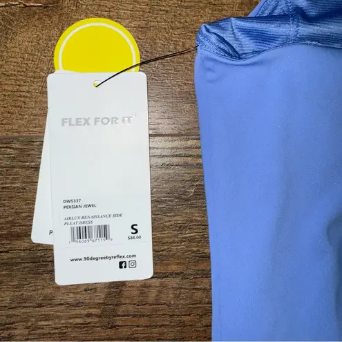 NEW 90° By Reflex Light Blue Renaissance Dress Sleeveless Pleated Dress