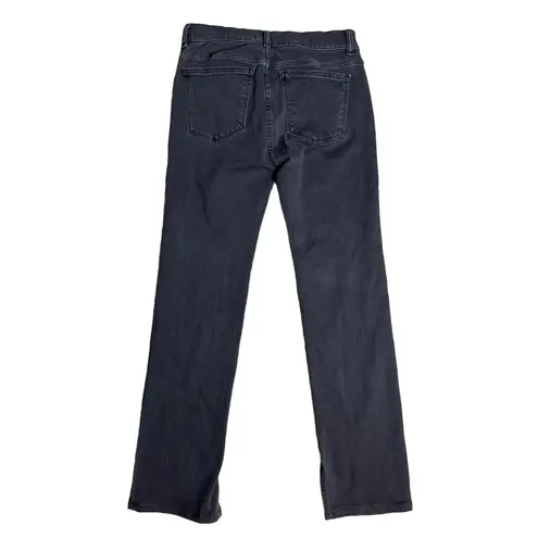 DL1961 Mara Straight Mid-Rise Instasculpt Dark Eclipse Split Hem Jeans Size 27