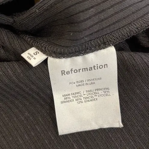 Reformation  Womens‎ Ribbed Knit Buttoned Midi Pencil Skirt Black Size Small NWT - Image 6