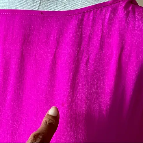 Milly  | Silk Fuchsia Pink Plunging Back Dress Sz 8