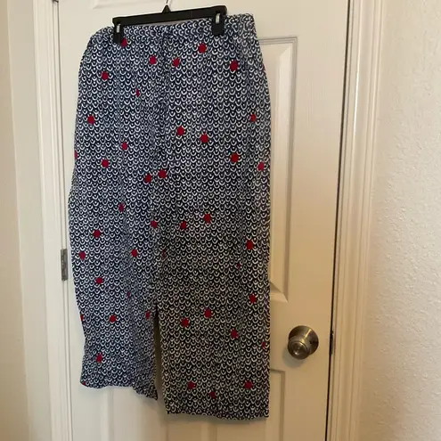 Blue and Red Patterned pajamas Pants size 18