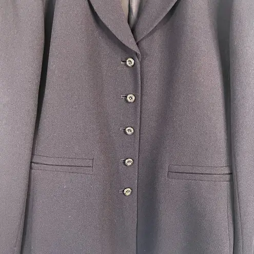 Dana Buchman Single Breasted Classic Career Blazer Navy Blue Size 8 Conservative