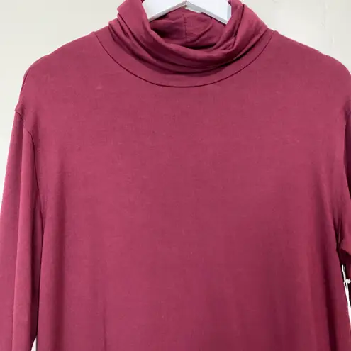Another love Women’s Knit Tunic Turtleneck Long Sleeve Dress Maroon Sz Small NWT