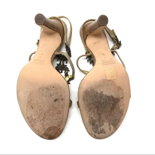 Giuseppe Zanotti gypsy beaded sandals, size 9, made in Italy