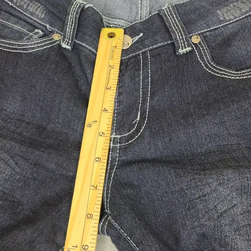 Do Denim Jeans Womens 8 Blue Pants Skinny Embroidered Low Rise Retro 30x29