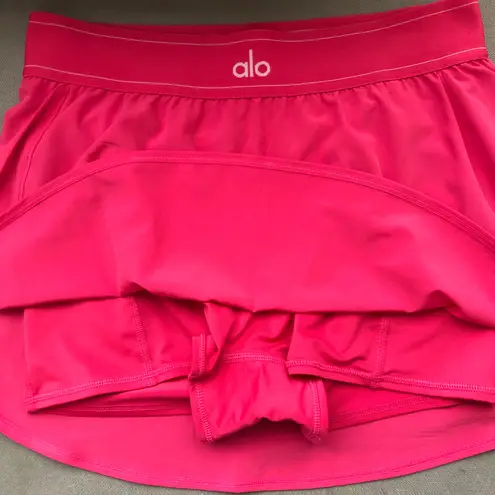 Alo Yoga Match Point Tennis Skirt Pink Summer Crush M