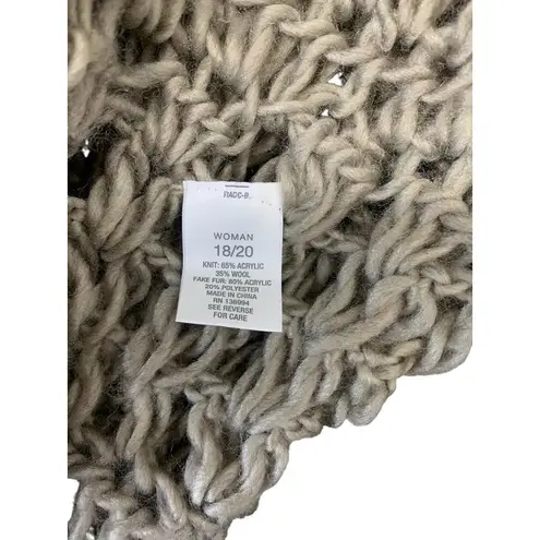 Roz & Ali Women's Latte Knitted Cardigan