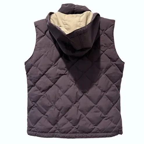 Burton RAR Womens Vest Puffer Quilted Hooded Down Filled Grey Size Medium