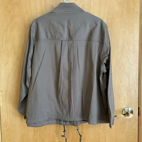 Liverpool Los Angeles Utility Jacket Womens 2X Brown Casual Fall Layering Bomber