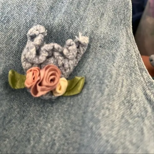 ALEXANDRA LEE Denim Jean Dress VINTAGE 80’s Light Blue White VINTAGE Size 10