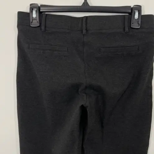 Betabrand Straight Leg Pull-On Classic Dress Pant Yoga Pants in Charcoal Grey M