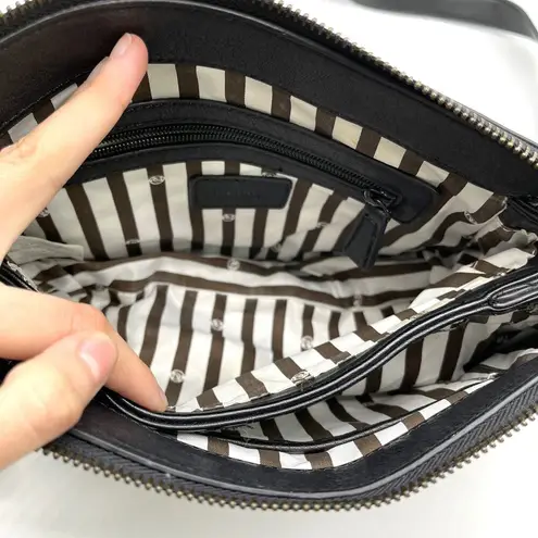 La Diva Crossbody Bag Purse Suede Leather Tasseled Boho Minimalist Grunge Gothic Black