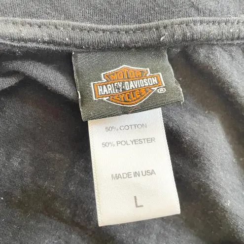 Harley Davidson Tank Top Sleeveless Graphic Tee Biker Casual Black Large Florida