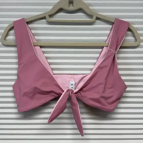 KYA Swim NWT Pink Blossom and Rosewater Newport Uniquely Reversible Bikini Top Size M