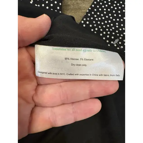 MM. LaFleur The Juliana Dress—Pin Dot Jersey Size Medium Polka Dot Black