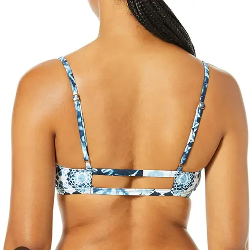 Rip Curl Blue and white patterned tie dye bikini top never worn