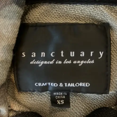 Sanctuary sancutary distressed camo zip up