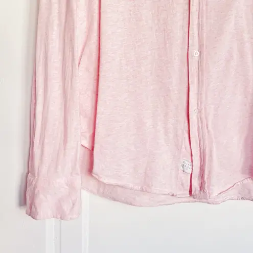 Frank & Eileen • Tee Lab Eileen Relaxed Button-Up Shirt pink Heritage Jersey - Image 6