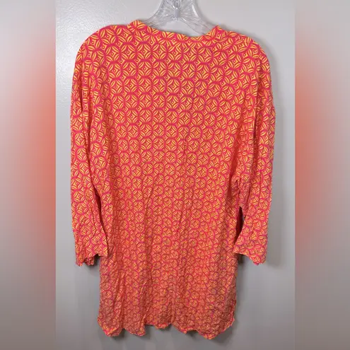 Natori Women's Nightgown Sleepshirt/Dress Loungewear Abstract Size Medium Orange