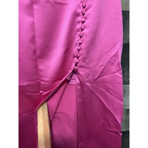 EXPRESS  X LadyGang Skirt Womens‎ Medium Pink Midi Satin Party Dressy Slit Event