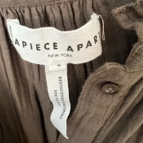 Apiece Apart Las Alturas Mini Dress in Morel Brown size Small