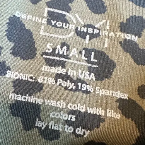 Define your inspiration DYI Green Cheetah Leopard Print Leggings Stretch Small - Image 10