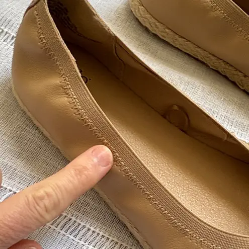 Frye and Co. Willow Tan Espadrille Ballet Flats Size 6
