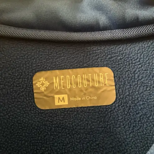 MED COUTURE Women's Athletic Zip Up Track Jacket Coat Blue Size Medium