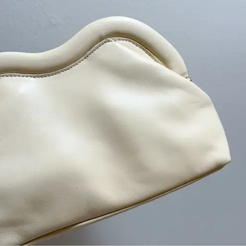 NWT Mansur Gavriel Cream leather Baci frame shoulder bag convertible clutch Tan