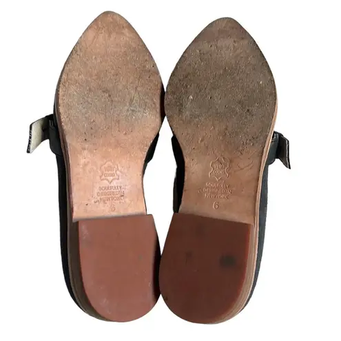 Matt Bernson Black/Charcoal Gray Suede Flat/Loafers Size 6 Black