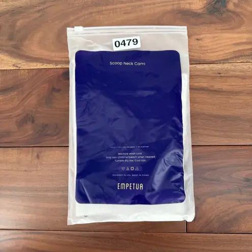 Empetua Scoop Neck Cami Top White Sleeveless Comfort Layering Tank Large L