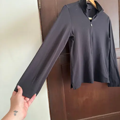 BOGNER | Black Half Zip Long Sleeve Sporty Fit Base Layer Top Small