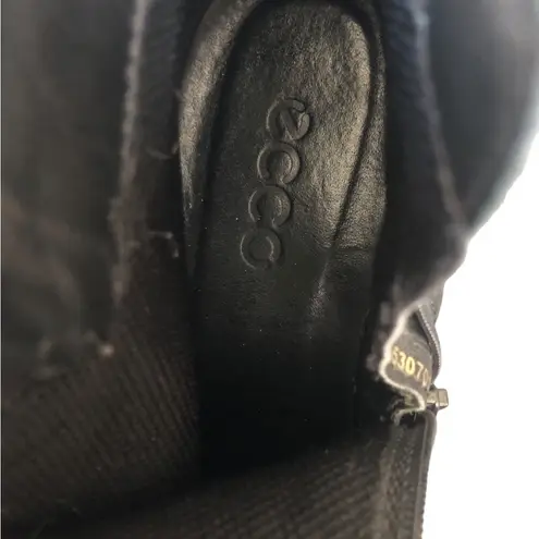 Ecco Sculptured 45 Ankle Bootie 6-6.5 Butter Soft Leather Black Dark Acadamia