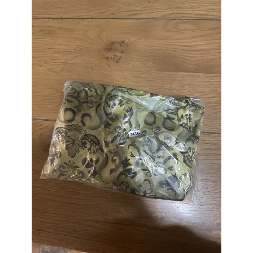 Grace Karin Women Size Large Vest Green Brocade Waistcoat Victorian Pockets