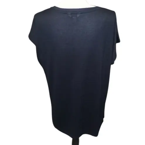 Orvis Black V-neck Short Sleeve Shirt Comfy Casual