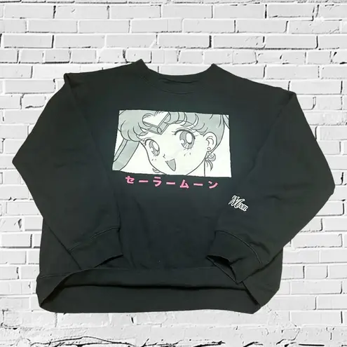 Sailor Moon Naoko Takeuchi pullover sweatshirt M Black Size M