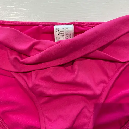 Seafolly New Solid Twist Band Hipster Bikini Swim Bottom Raspberry Pink