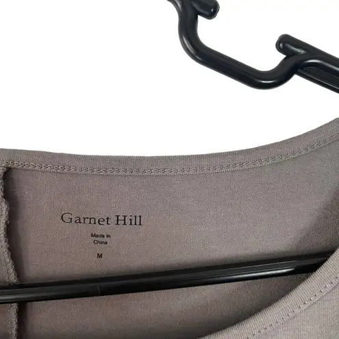 Garnet Hill Women's Size Medium Grey Modal Blend Soft Tee Shirt Dress