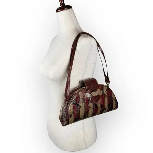 Vintage Snakeskin Purse Brown