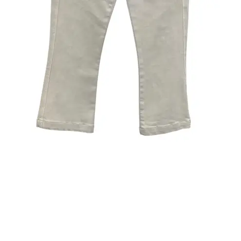 Veronica Beard Carson Jeans Ankle Flare High Rise Ecru Ivory Size 26 US 2