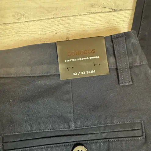 Bonobos Chino 2.0 Pants Size 32x32 Deep Navy Stretch Straight Leg NWT Blue