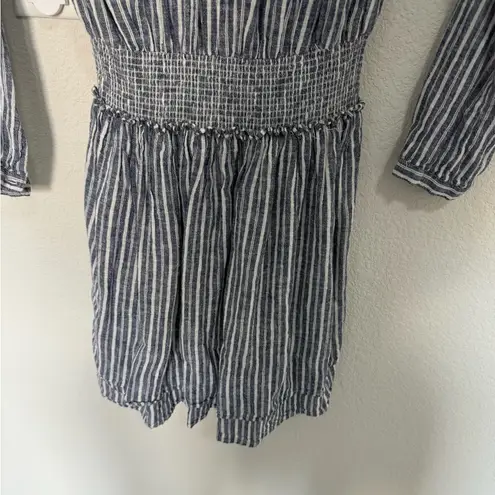 Rails Jasmine Tibet Stripe Mini Dress Size Small Blue/White Boho Linen - Image 13