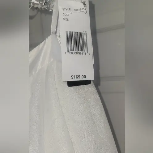 City Vibe NWT Sequin Spaghetti Strap Two-Piece Dress Silver/White Size 3