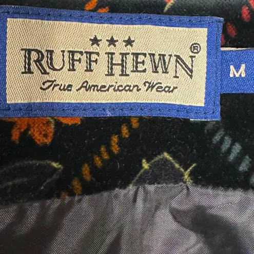 Ruff Hewn Vintage 80s 90s Bohemian Whimsical Velvet Folk Art Vest Size Medium