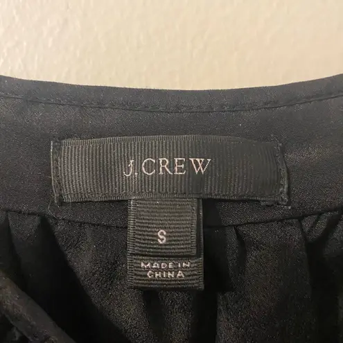 J.Crew Womens‎  Black Spaghetti Strap Ruffle Lace Cover Tank Top Size Small