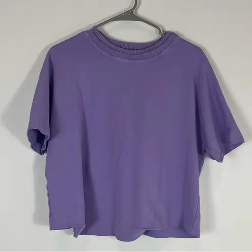 Mango  Double Collar Light Lavender Tshirt - Size M