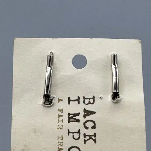 Hand Painted Earrings Rahime Arthouse Turkey Pierced Pottery Ceramics Folk Art Blue Size 0