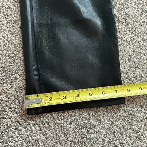 Wilfred black faux leather straight leg hi-rise pants size 6